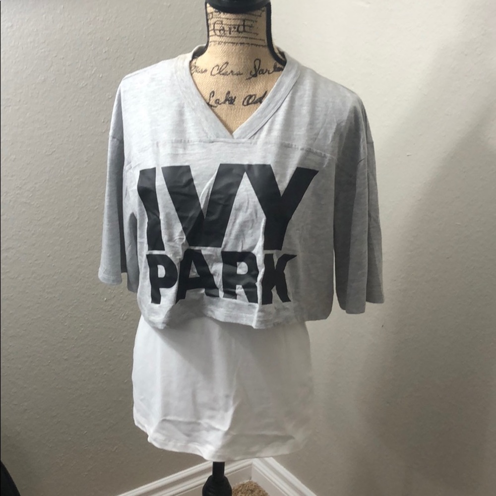 Gray crop top